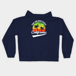 California Vintage 70s Retro Throwback Design Kids Hoodie